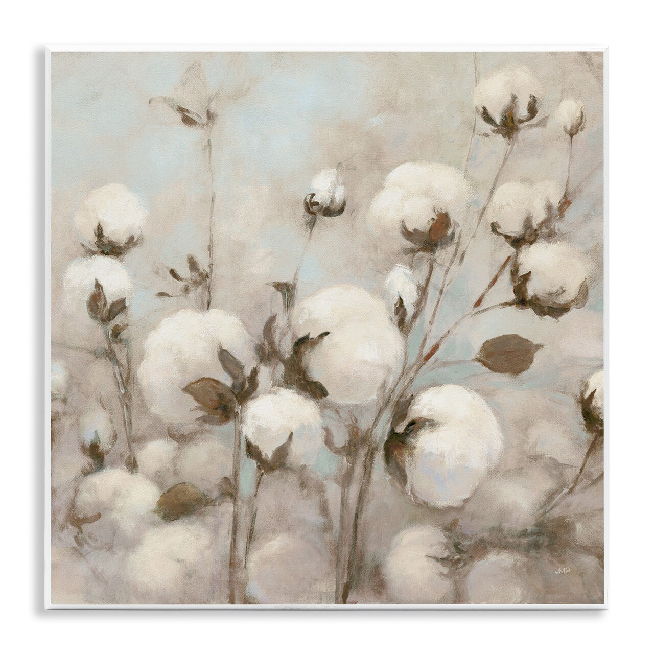 Stupell Industries Neutral Cotton Flower Painting Wall Plaque Art
